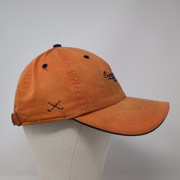 Cherokee Valley GC Slideback Hat Orange One Size Embroidered Ahead - Picture 5 of 9